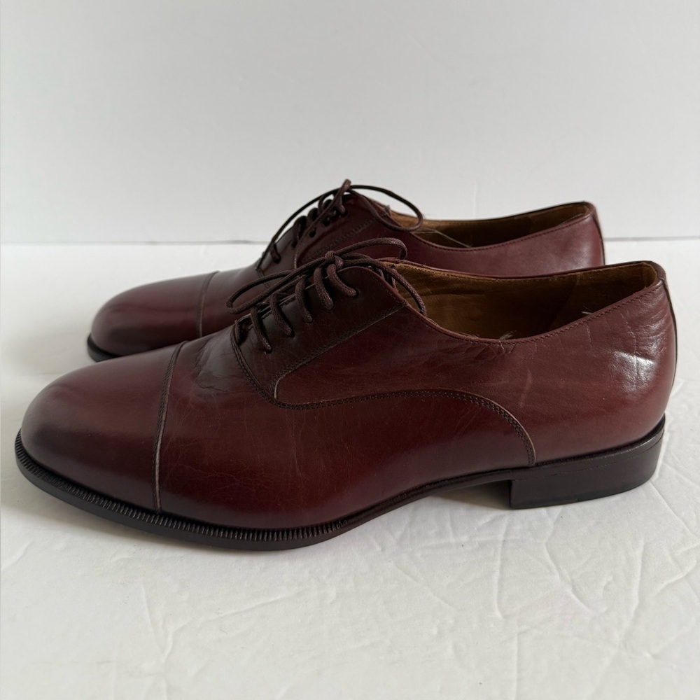 Natalino Salazzo Brown Oxfords Leather Brown Men's Formal Dress Shoes Size 40 - Picture 2 of 12